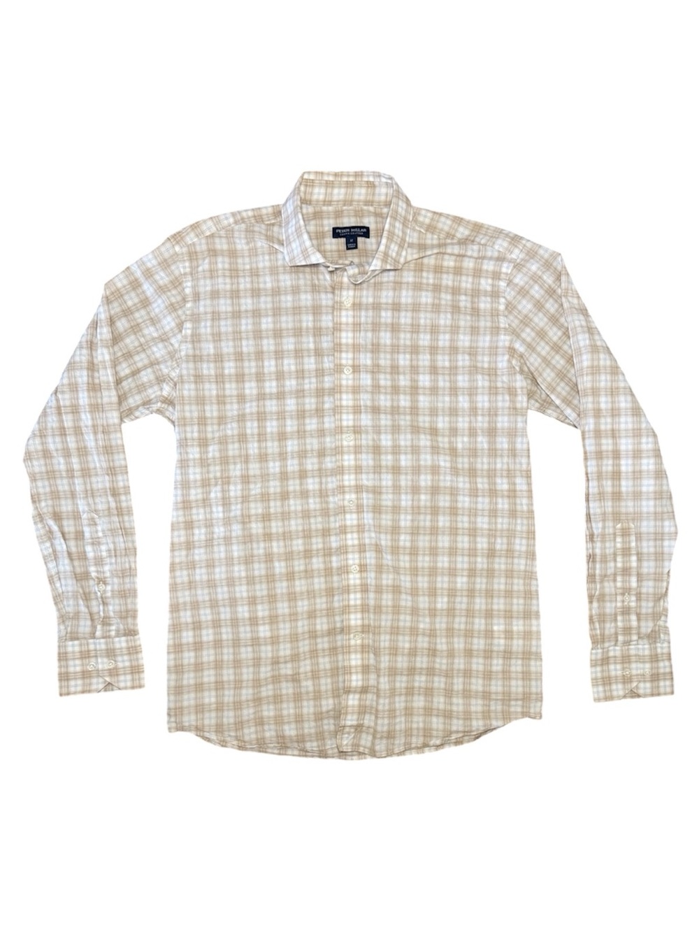 Peter Millar Crown Sport Men's Plaid Long Sleeve Button Down Shirt M